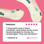 Knee-high compression socks with cactus design review