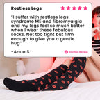 black compression socks with red lip prints review